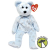 Ty Beanie Babies Flaky the Bear with Silver Snowflakes Christmas Plush 2002
