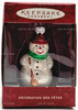 Lil Snowman Hand-Blown Glass Hallmark Keepsake Ornament 2000 New QGN4351