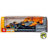 Race McLaren MCL38 Miami Grand Prix Car with Helmet 2024 Bburago 28033