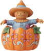 Jim Shore Heartwood Creek Harvest Pumpkin and Scarecrow Figurine