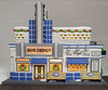 Department 56 Christmas In The City Series Blue Line Bus Depot New 2003 #59210
