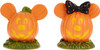 Dept 56 Disney Village Halloween Pumpkintown Mickey and Minnie Mouse Topiaries
