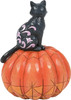 Jim Shore Heartwood Creek Black Cat on Pumpkin LED Purr-fect Pumpkin Figurine
