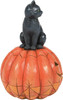 Jim Shore Heartwood Creek Black Cat on Pumpkin LED Purr-fect Pumpkin Figurine