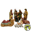 HSI Christmas Porcelain Birth Of Jesus Nativity Set of 11 Decorative NEW