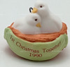 First Christmas Together Porcelain Doves New 1990 QXM5536
