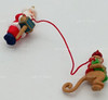 Monkey Melody & Santa Stringer Miniature Hallmark Keepsake Ornament New 1993