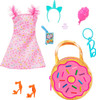 Barbie Candytopia Fashion Pack with Premium Pink Donut Fashion Bag Mattel HRH49