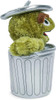 Sesame Street Oscar the Grouch in Trash Can Plush Kidrobot