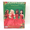 Barbie Signature 2022 Holiday Barbie Doll Dark-Brown Wavy Hair NEW