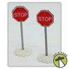Department 56 The Original Snow Village Stop Sign Set of 2 Accessories 5176-4