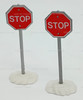 Department 56 The Original Snow Village Stop Sign Set of 2 Accessories 5176-4