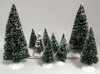 Department 56 Village Frosted Topiary Trees Set of 10 Tree Accessories