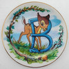 Disney's Alphabet B For Bambi Miniature Plate Walt Disney Productions 1980