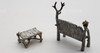 Department 56 Birch Bench and Table Set of 2 North Pole Woods Village Accessory