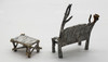 Department 56 Birch Bench and Table Set of 2 North Pole Woods Village Accessory
