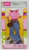 Barbie Style Fashion Floral Print Pink Top & Jean Set Fashion 2003 Mattel B8265