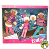 Winter Holiday Barbie Gift Set Barbie Skipper Stacie & Kelly Dolls 1995 Mattel