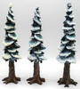 Department 56 Pole Pine Tree Lot of 3 Village Accessories 5529-8