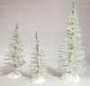Department 56 Classic Tinsel Trees White Set of 3 Village Accessories 56.53207