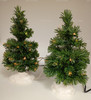 Department 56 Frosty Light Trees Fiber Optic Set of 2 Village Accessories