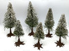Department 56 Alpine Trees Lot of 6 Village Accessories Small Medium & Large
