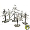 Department 56 Village Accessories Metal Glitter Bare Branch Trees 6 Pieces 52931
