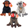 Ty Beanie Babies Lot of 3 Primates Cheeks, Congo, and Virunga Plush