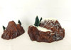 Department 56 Village Accessories Foam Medium Mountain + Frosted Trees Set of 6