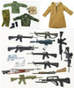 Massive Lot of GI Joe 12" Accessories 1997 Foot Lockers Backs Clothes Weapons