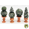 Department 56 Holly Topiaries Set of 4 Village Accessories 52899
