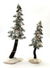 Department 56 Flocked Pine Trees Set of 2 Village Accessories No. 56715