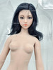 Super Flexible Female Seamless Figure with Shoulder Length Black Hair Green Eyes