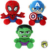 Ty Beanie Babies Marvel Hulk Spider-Man and Captain America Lot of 3