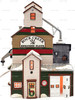 Department 56 The Original Snow Village 1998 The Farmer's Co-op Granary #54946