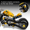 LEGO Technic Yellow Motorcycle Toy - Building Toy