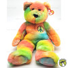 Ty Beanie Buddy Peace the Bear Vivid Plush 1998