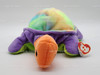 Ty Pillow Pals Snap the Turtle Rainbow Shell Plush 1999