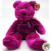 Ty Beanie Buddies Millennium the Bear Fuchsia Pink Plush 1999