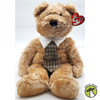 Ty Beanie Buddies Dad-e the Bear Father's Day with Brown Checkered Tie Plush