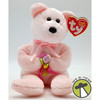 Beanie Babies Dear Pink Bear Holding Flowers by Ty 2003 Plush