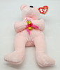 Beanie Babies Dear Pink Bear Holding Flowers by Ty 2003 Plush