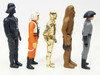 Vintage Star Wars Lot of 5 1977 Figures C3PO Chewbacca Vader Pilot Commander