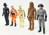 Vintage Star Wars Lot of 5 1977 Figures C3PO Chewbacca Vader Pilot Commander