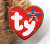 Ty Beanie Buddy Curly the Bear Plush with Red Ribbon 2002