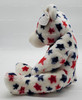 Ty Beanie Buddy White the Bear with Blue and Red Stars Plush
