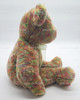 Ty Beanie Buddy Speckles the Bear with Green Ribbon Plush 2002