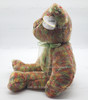 Ty Beanie Buddy Speckles the Bear with Green Ribbon Plush 2002