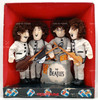 The Beatles Beginnings Set of 4 Plush Figures With Instruments 1989 Applause