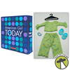 American Girl Today Pajama Set Lime Green & Aqua Doll Fashions Set With Slippers
